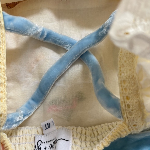 Love & Grow Clothing Co. Buttercup Yellow Tunic with Embroidered Bunny - Size 4T - Picture 10 of 11